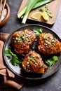 Sweet and spicy honey grilled chicken thighs