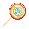 sweet spiral candy in stick