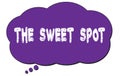 THE SWEET SPOT text written on a violet cloud bubble