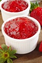 Sweet strawberries jam Royalty Free Stock Photo
