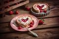 Sweet strawberry pie. Generate Ai Royalty Free Stock Photo