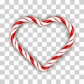 Sweet Striped Candy Heart Frame Royalty Free Stock Photo