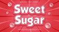 Sweet Sugar 3d editable text effect Template Royalty Free Stock Photo