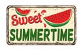 Sweet sumertime vintage rusty metal sign Royalty Free Stock Photo