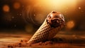Sweet summer indulgence Gourmet ice cream cone with chocolate and candy generated by AI Royalty Free Stock Photo