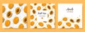 Sweet summer patterns. Seamless fruity texture. Apricot or peach. Bright summer patterns. Apricot illustration. Vector