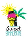 Sweet summer time with ice-cream