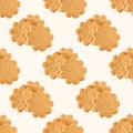 Sweet Swedish almond thins with ginger and cinnamon (Pepparkaka or Pepparkakor biscuits) repeat seamless pattern