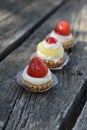 Sweet Tart Pastry with cream Royalty Free Stock Photo