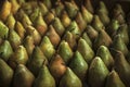 Sweet tasty fresh pears. Wholesale market Royalty Free Stock Photo