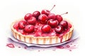 Sweet bakery berry pie dessert pastry fresh cake background tasty fruit food tart cream