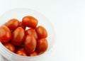 Sweet tasty small tomatoes in box