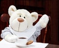 Sweet Teddy Bear With Cup of Coffee, Hot Chocolate or tea and Co