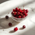 Sweet Temptation, Freshly Picked Cherries Royalty Free Stock Photo