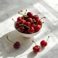 Sweet Temptation, Freshly Picked Cherries Royalty Free Stock Photo