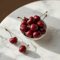 Sweet Temptation, Freshly Picked Cherries Royalty Free Stock Photo