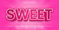 Sweet text editable style effect Royalty Free Stock Photo