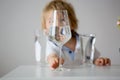 Sweet toddler boy, drinking water at home Royalty Free Stock Photo