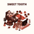 Sweet Tooth Isomeric Illustration