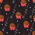 Sweet Treats Galore Chocolate Muffin Vector Pattern