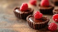 Sweet Treats, Mini Heart-Shaped Chocolate Tarts with a Raspberry on Top, Bento cake, Dessert Finesse