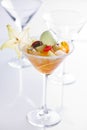 Sweet tropical fruit cocktail Royalty Free Stock Photo