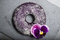 Sweet Ube Doughnut Royalty Free Stock Photo