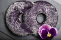 Sweet Ube Doughnut Royalty Free Stock Photo