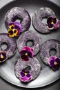 Sweet Ube Doughnut Royalty Free Stock Photo