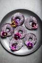 Sweet Ube Doughnut Royalty Free Stock Photo