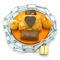 Sweet under lock and key Royalty Free Stock Photo