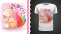 Sweet unicorn - idea for print t-shirt