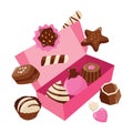 Sweet Valentine Chocolate Box Royalty Free Stock Photo