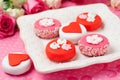 Sweet Valentine Petit Fours Royalty Free Stock Photo