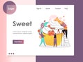 Sweet vector website landing page design template Royalty Free Stock Photo