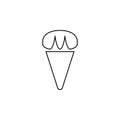 Ice cream icon. Cold foos symbol