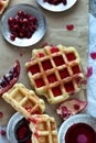 Sweet Waffle With Pomegranate