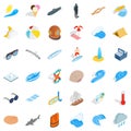 Sweet water icons set, isometric style