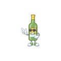 Sweet whiskey cartoon character with super cool mascot