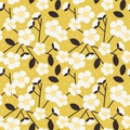 Sweet white flower seamless pattern