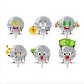 Sweet White lollipop cartoon character with cute emoticon bring money