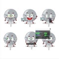 Sweet White lollipop Programmer cute cartoon character with