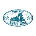 Sweet wine grunge rubber stamp