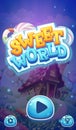 Sweet world mobile GUI boot loading screen for video web games