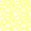 Sweet yellow love elements pattern. Love and sweets template design. Watercolor pattern whit cupcake, red heart lolipop