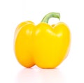 Sweet yellow pepper isolated on white Royalty Free Stock Photo