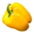 Sweet yellow pepper isolated on white background. With clipping path Royalty Free Stock Photo
