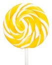Sweet Yellow Spiral Lollipop