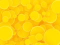 Sweet yellow summer background with bubbles