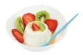 Sweet yogurt with fruits